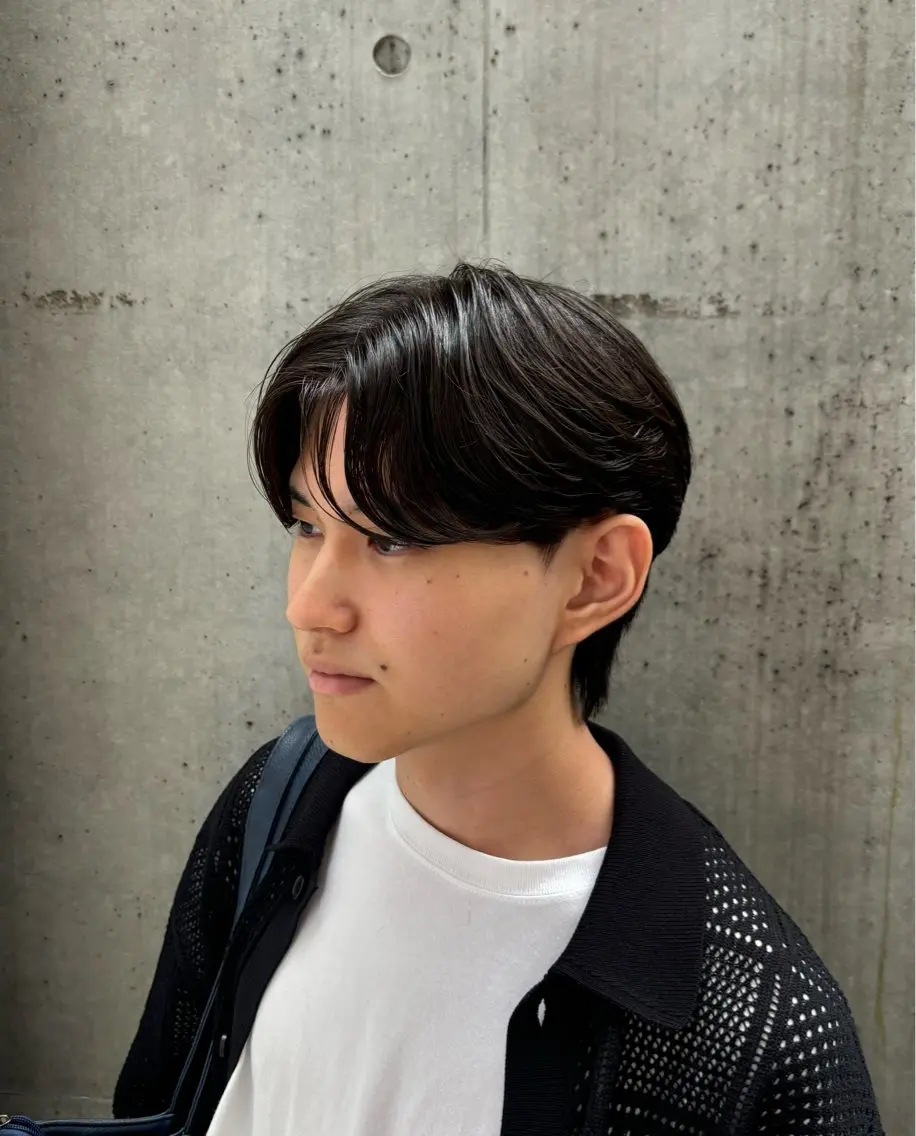 ショート パーマ メンズ カット パーマ カルマパーマ韓国ヘア shiryuのヘアスタイル