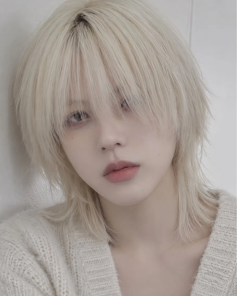 ショート カラー メンズ メンズハイトーン メンズ韓国風 ベージュカラー 透明感カラー ハイトーンカラー ヘアカラー メンズ韓国系カラー /YUTAのヘアスタイル