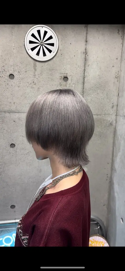 ショート カラー ヘアカラー トリートメント ハイトーン/メンズ/ ウルフ特化   小松のヘアスタイル