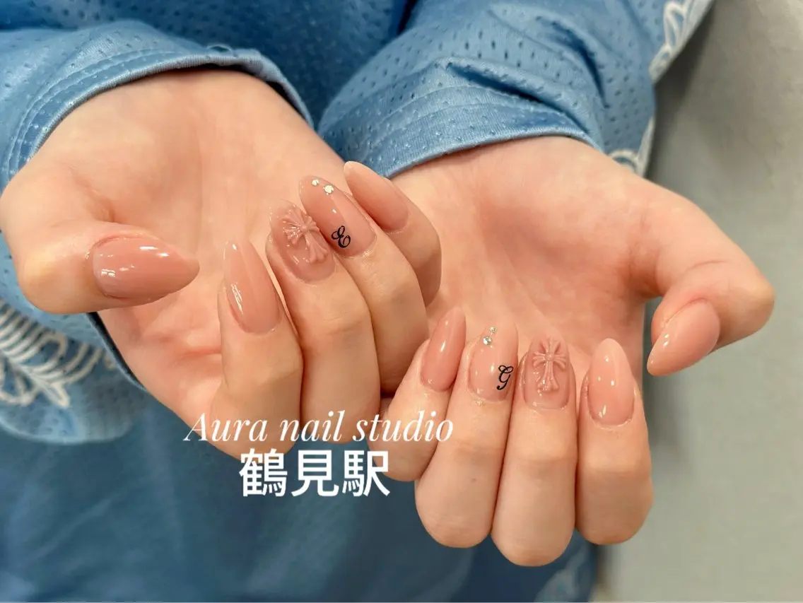 ネイル ハンドネイル Aura nail 🍐💫のネイルデザイン