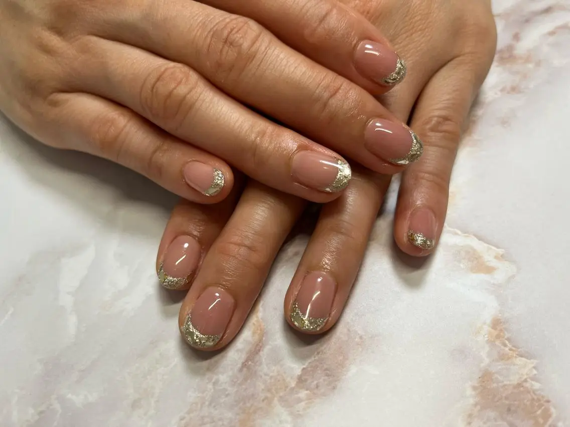 ネイル フレンチネイル ガラスフレンチ Nail Sourireのネイルデザイン