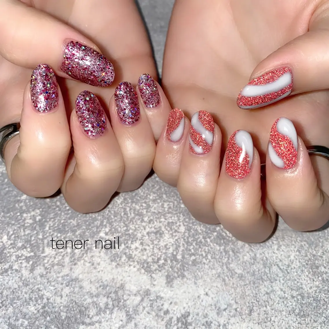 ネイル キラキラネイル ニュアンスネイル テネルネイル tener nailのネイルデザイン