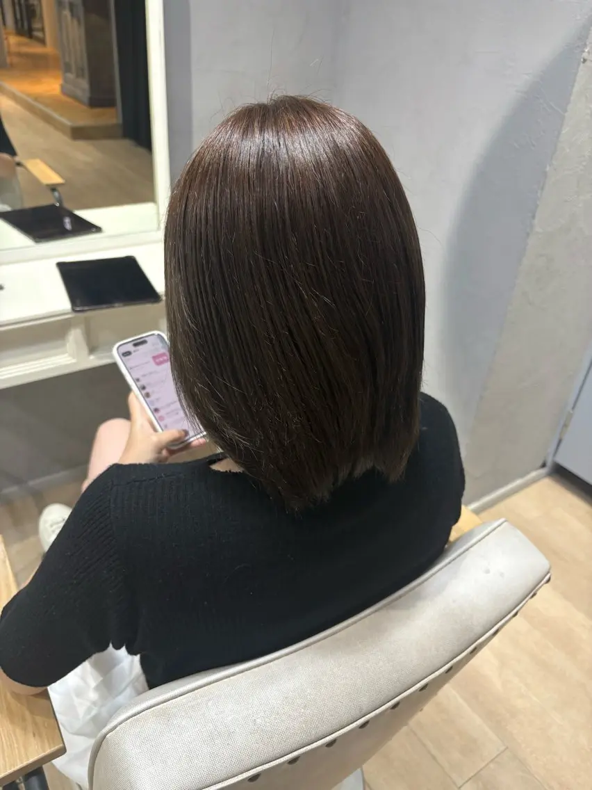 ミディアム カラー アッシュ 透明感カラー mimi 🌟のヘアスタイル