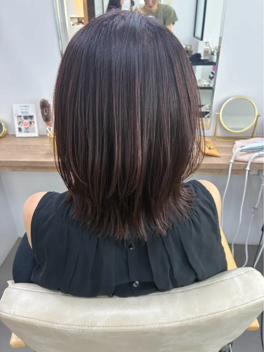ミディアム カットモデル募集中 💇🏻　福田彩南のヘアスタイル