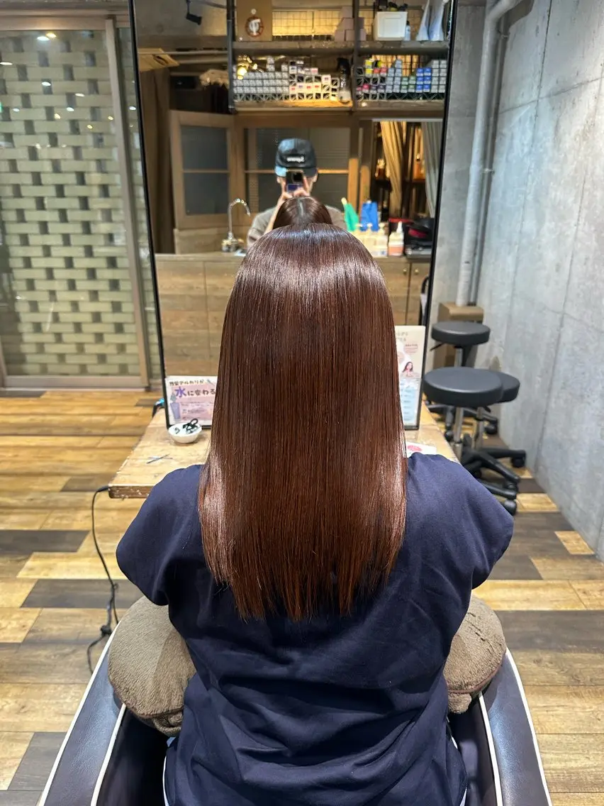 セミロング 縮毛矯正 flannel 優介のヘアスタイル