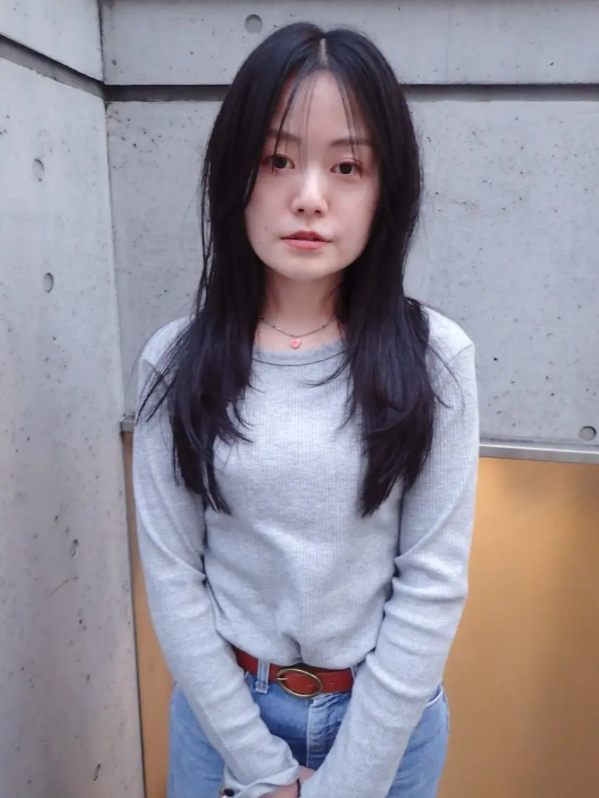 ロング レイヤーカット カット ニュアンスパーマ 萩本直紀のヘアスタイル