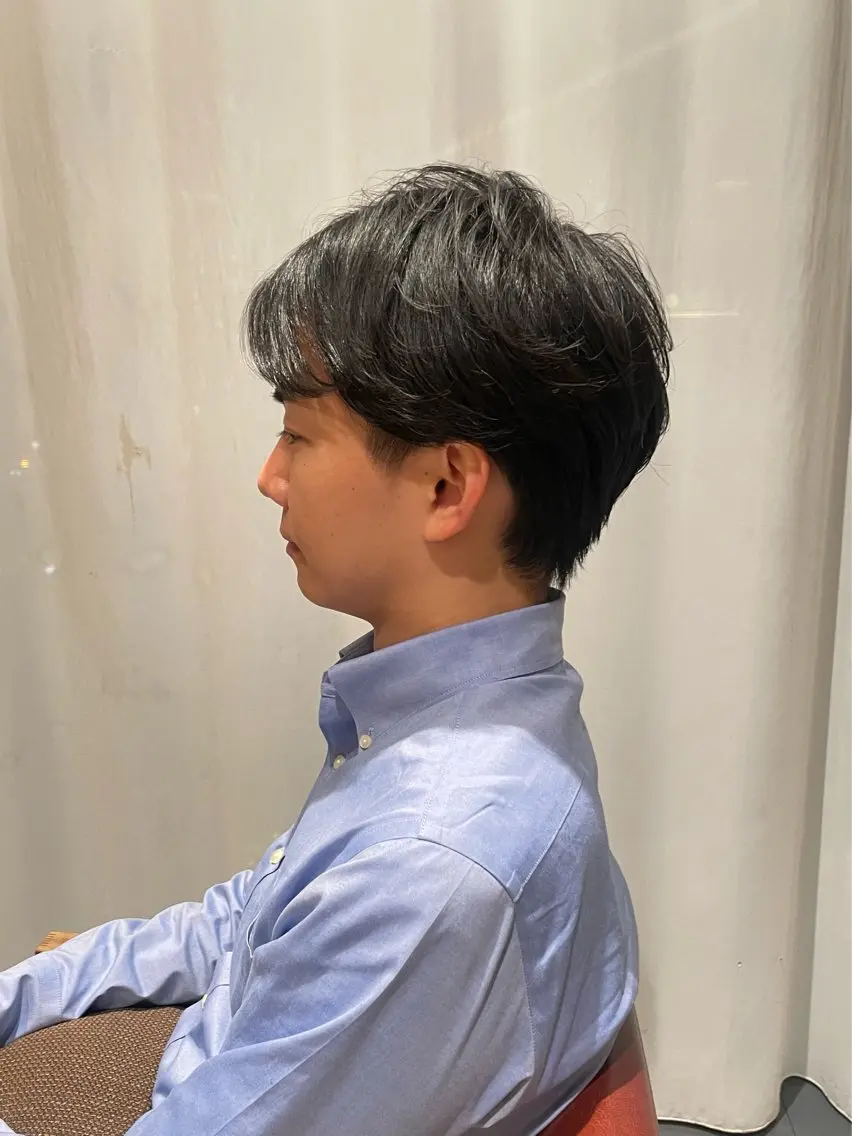 メンズ カット パーマ 箭内葉月/メンズ👔 ワンカールパーマのヘアスタイル