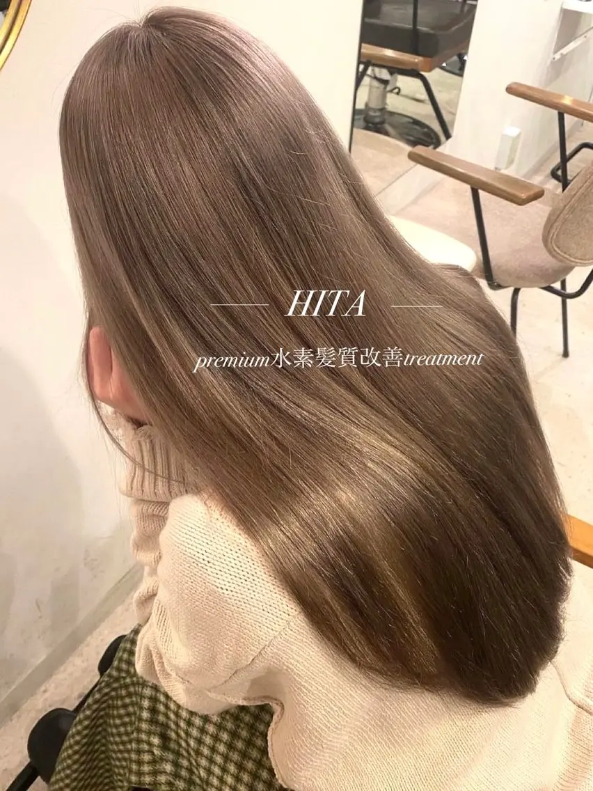 🎀うる艶カラー+HITAプレミアム水素髪質改善トリートメント🎀の写真