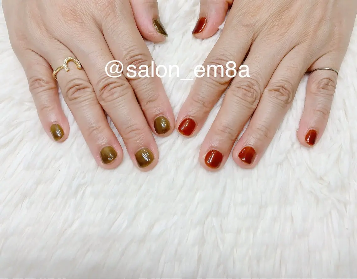 ネイル ジェルネイル ワンカラーネイル ハンドネイル salon EM&A emiのネイルデザイン