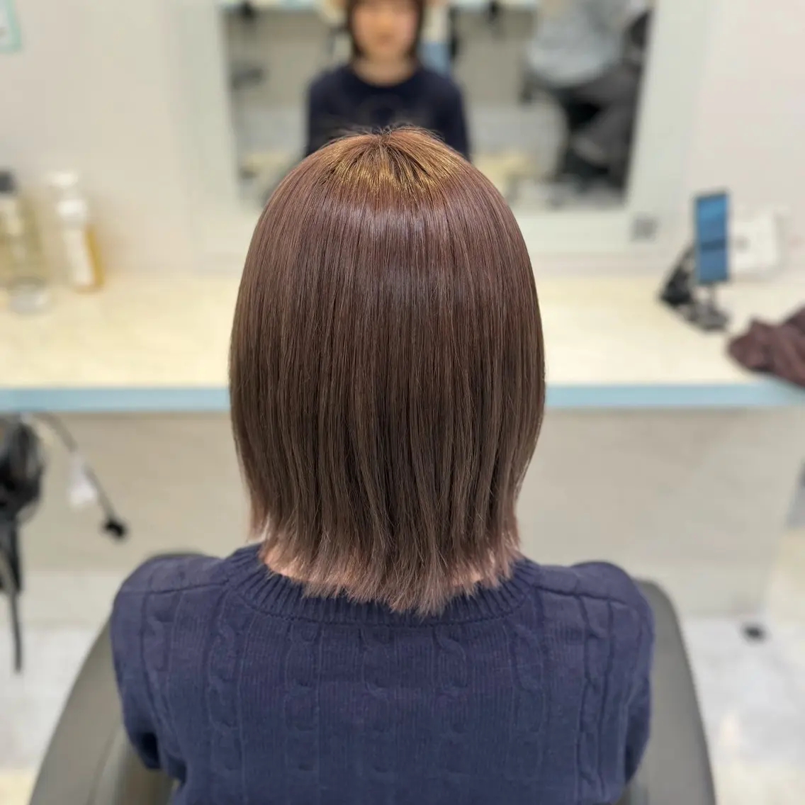 ミディアム カラー 🤎モテ髪&透明感 ミルクティー🥣🤎のヘアスタイル