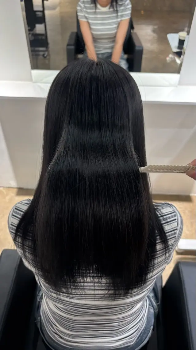 ロング カラー ヘアカラー 縮毛矯正 トリートメント miyon/ RINOA🇰🇷のヘアスタイル