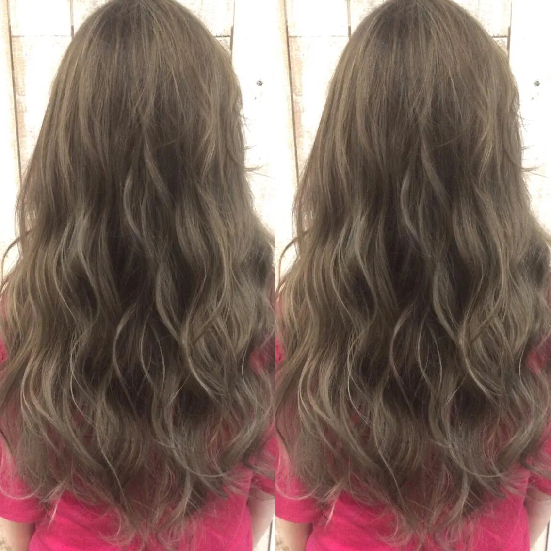 セミロング カラー バレイヤージュ レイヤーカット 井上 一平のヘアスタイル