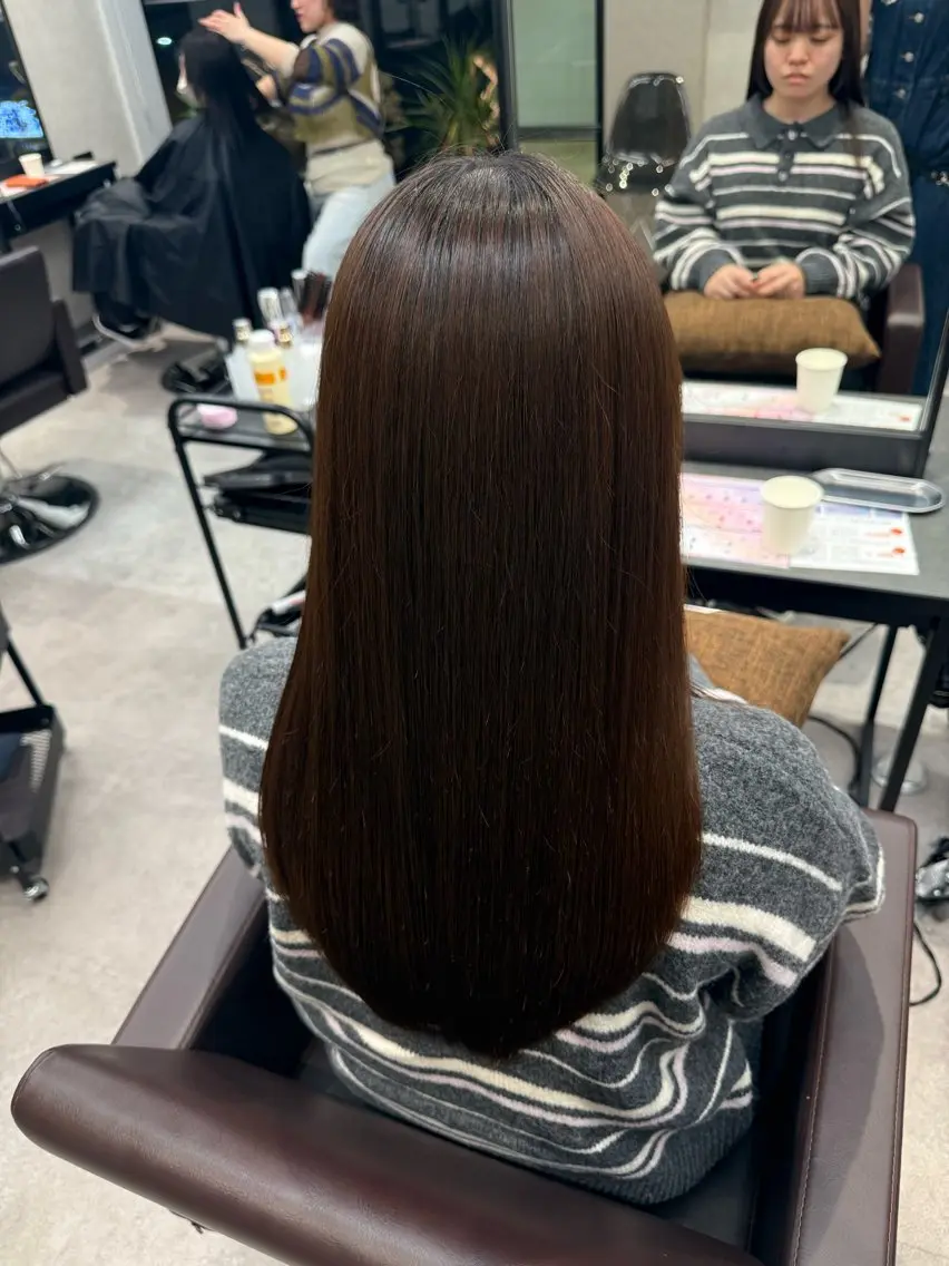 梅雨対策☂️美髪縮毛矯正+ Aujua 2step treatment ¥13000の写真