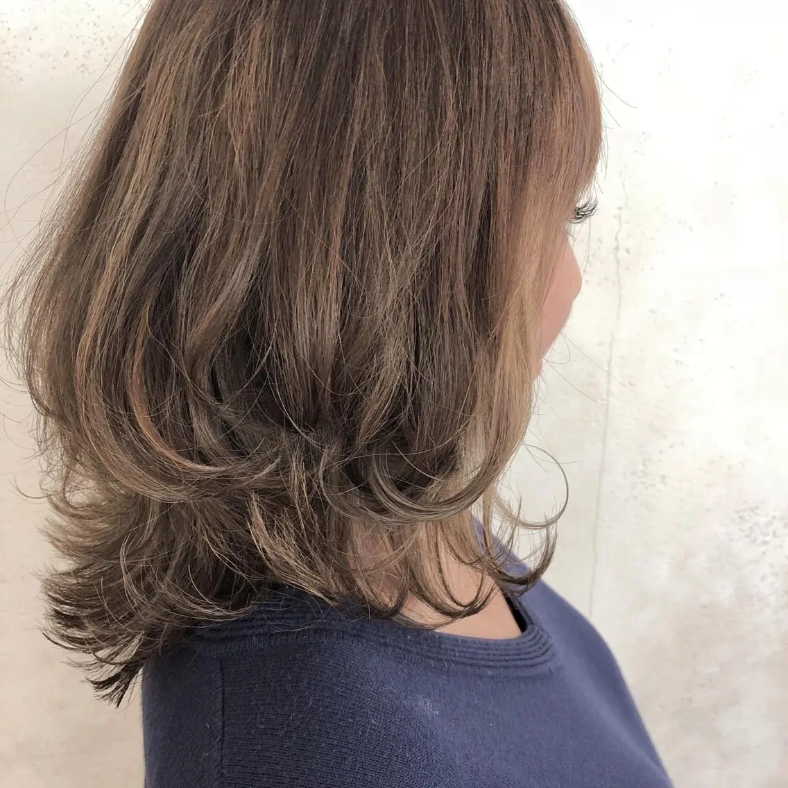 ミディアム カラー ミディアムレイヤー アッシュ ベージュカラー レイヤーカット Saori / ボブ /顔周り/カラー🎀のヘアスタイル