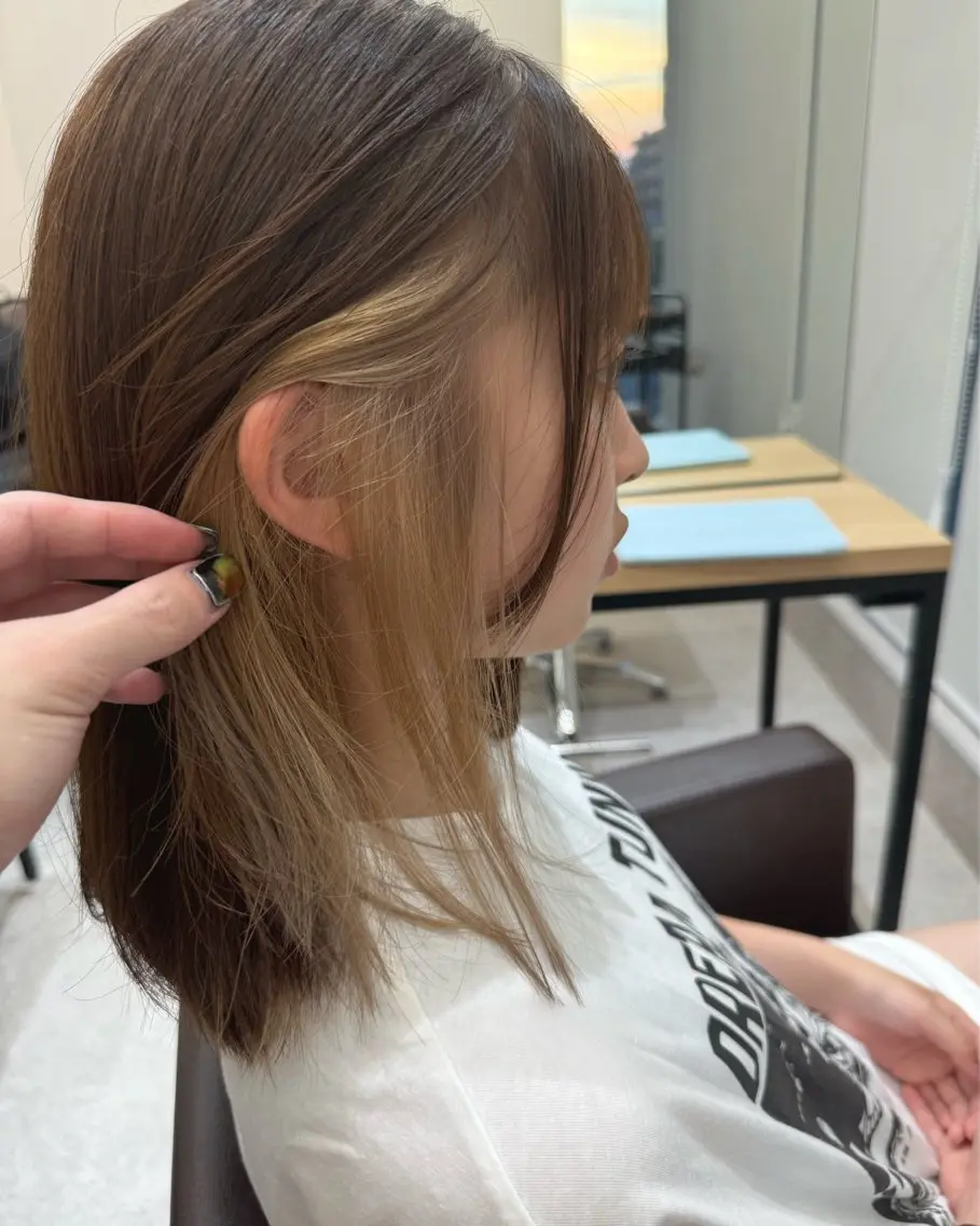 おしゃれにチラ見え✨インナーカラー+2stepトリートメントの写真