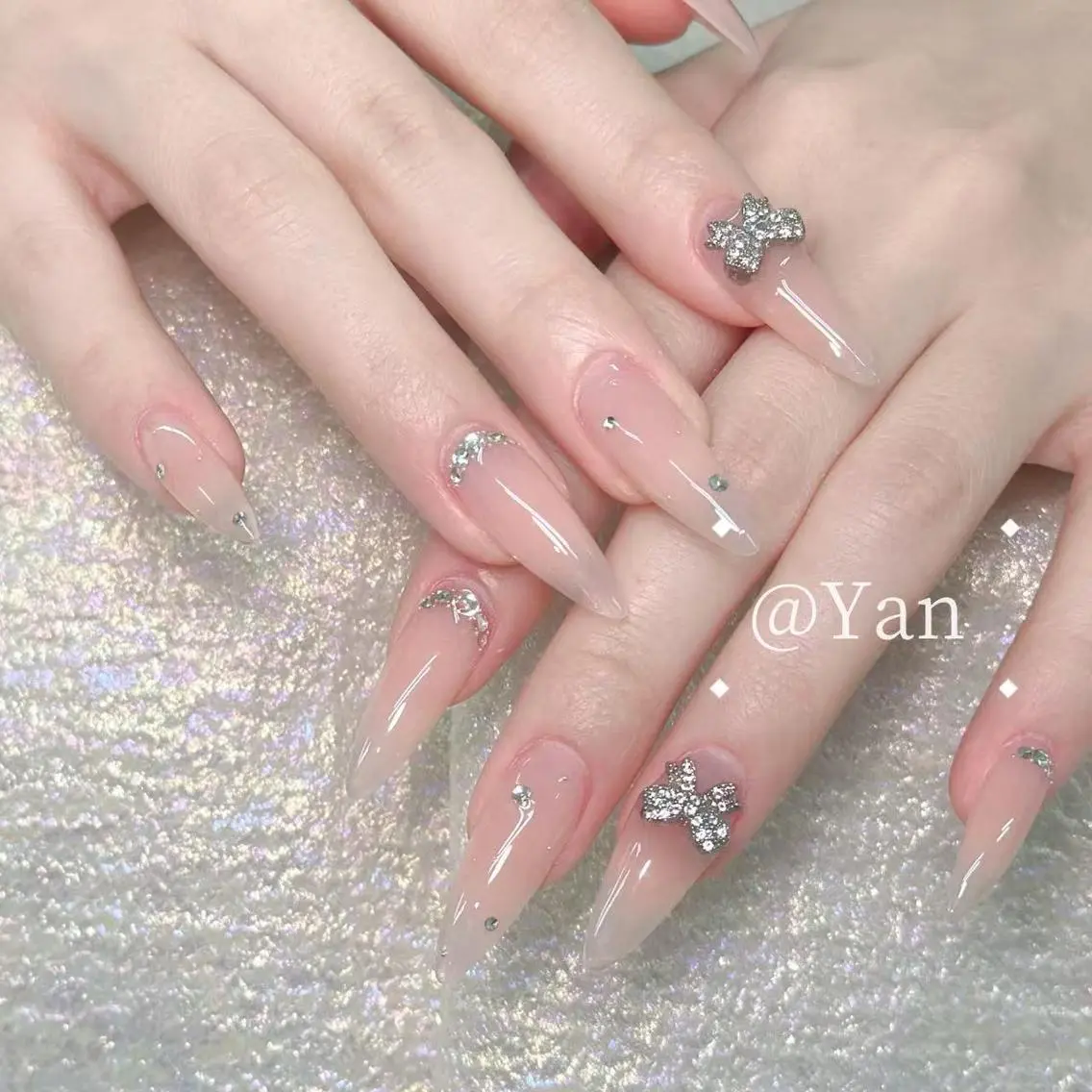 ネイル 長いだし/スカルプ/ パラシェルN.oneのネイルデザイン