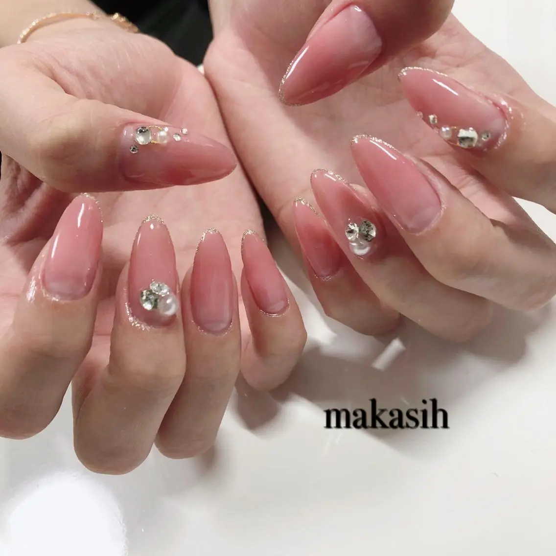 ネイル ピンク シンプルネイル 濱田 美菜子のエステ・リラクイメージ