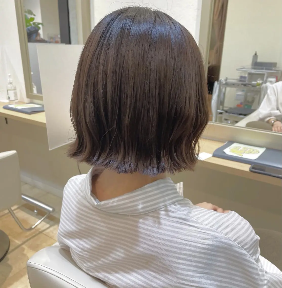 ショート カラー 縮毛矯正ボブ/ 髪質改善/カットのヘアスタイル