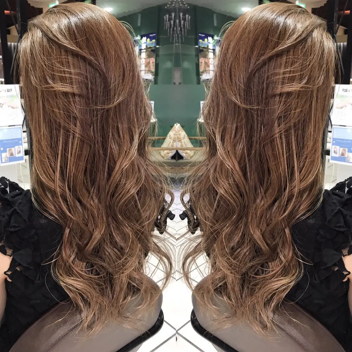 ロング カラー シールエクステ⭐️ オオミタクヤのヘアスタイル