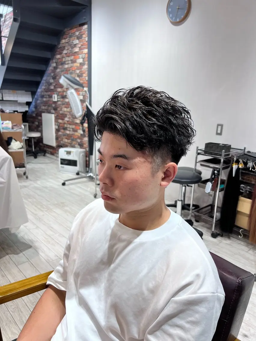 メンズ アップバング カット 郡山メンズ特化 KIZUNAのヘアスタイル