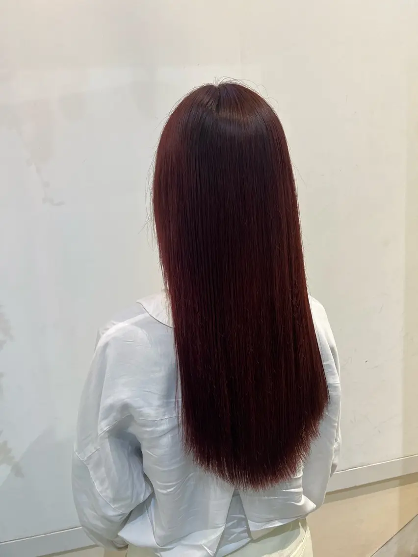 ロング カラー カット ヘアカラー トリートメント ブリーチしない暖色 カラー🥀杉 優菜のヘアスタイル