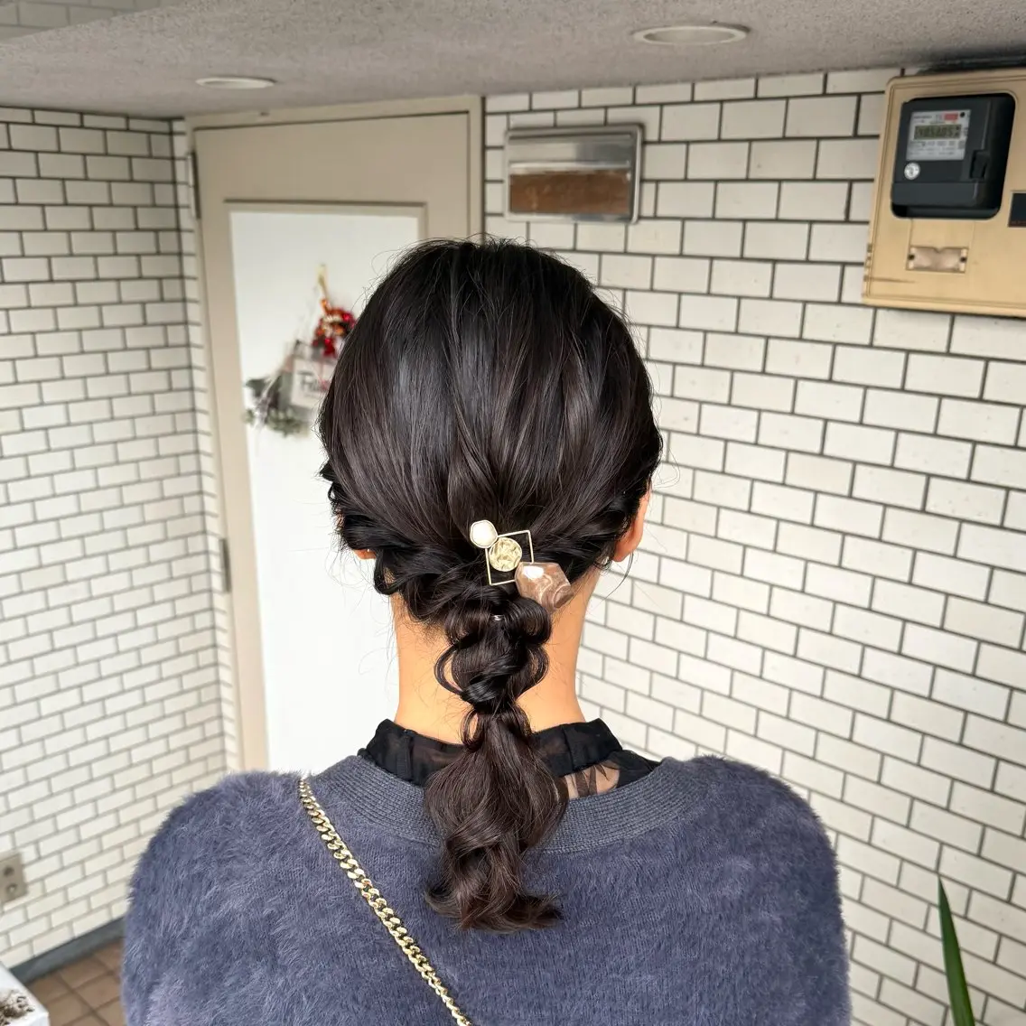 ミディアム ヘアアレンジ 成人式 ハーフアップ 結婚式・ブライダル 卒業式のヘアスタイル ヘアセット 褒められヘアメイク /ボブ女子🐶みおのヘアスタイル