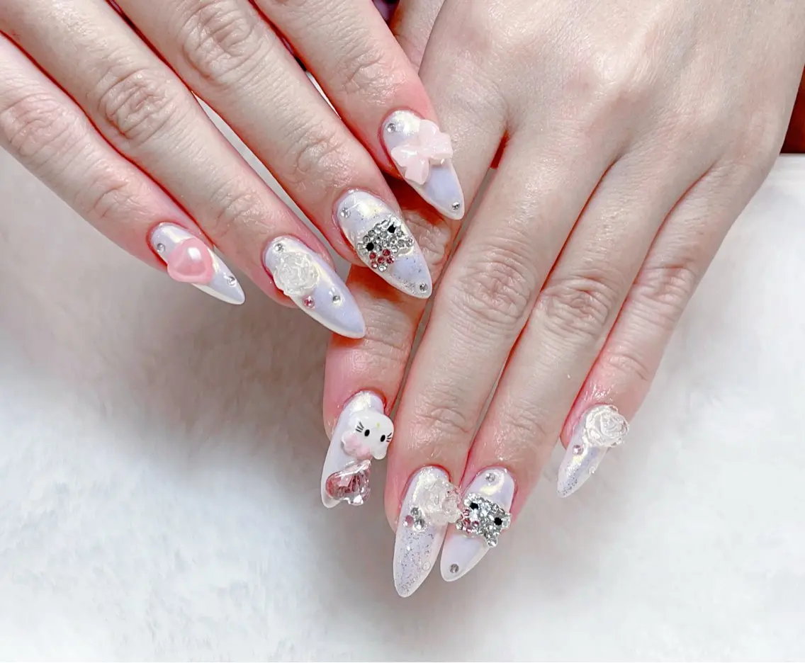 ネイル アートネイル フットネイル ジェルネイル マグネットネイル 持ち込み B·U Nail大宮 長さだし専門店のネイルデザイン