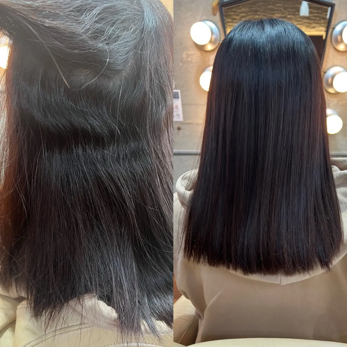 セミロング 縮毛矯正 トリートメント M.Fe's はるな 🖤メンズカット募集のヘアスタイル