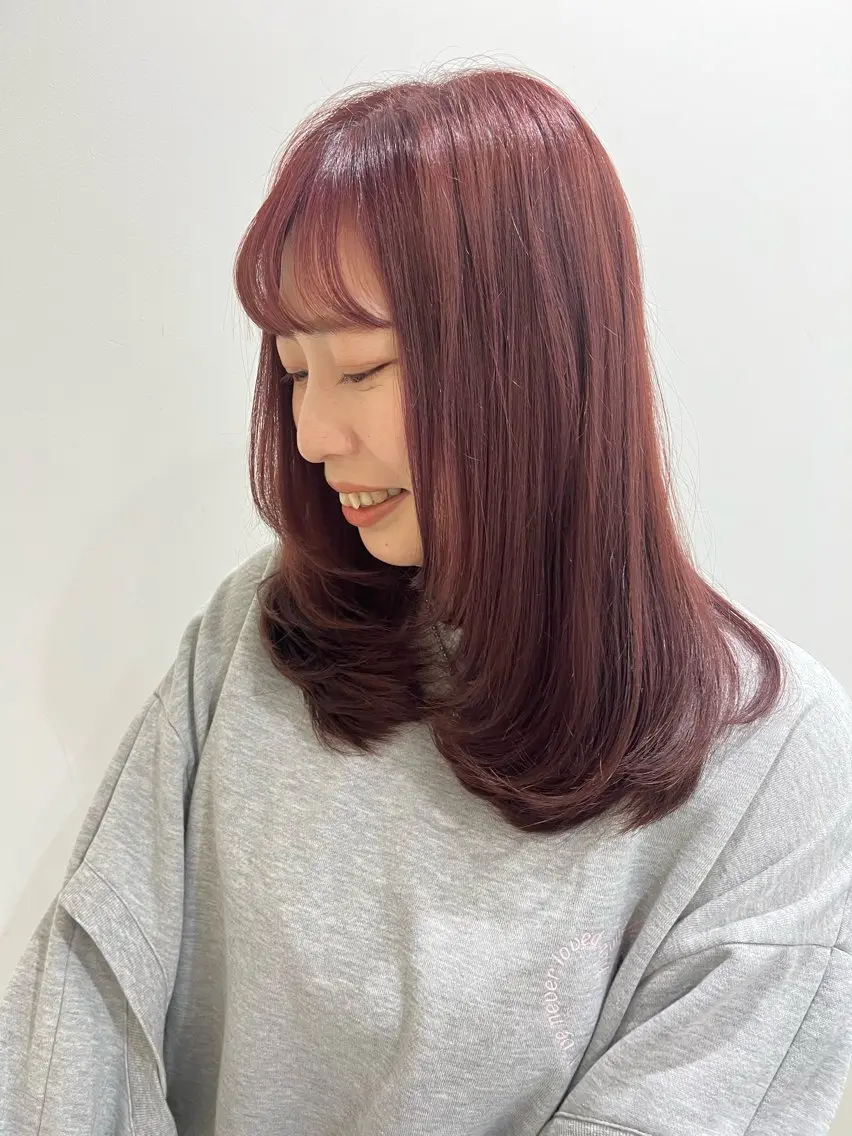 セミロング カラー ブリーチ 透明感カラー ブリーチなしカラー 髪質改善 トリートメント 【ただの天才 🎨】のヘアスタイル
