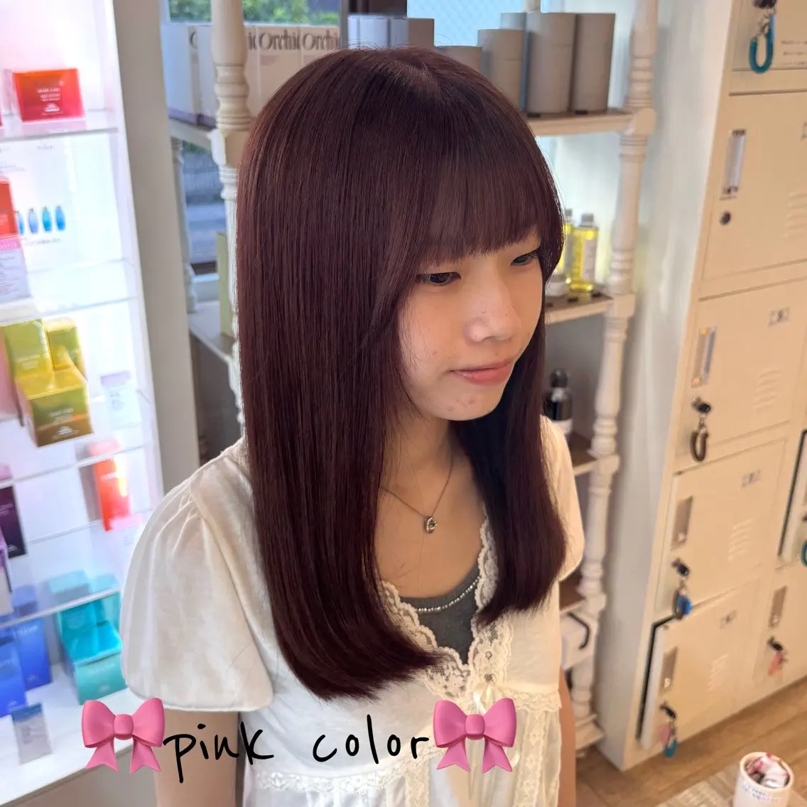 ミディアム カラー トリートメント ★韓国トレンドカット ★むなかたももかのヘアスタイル