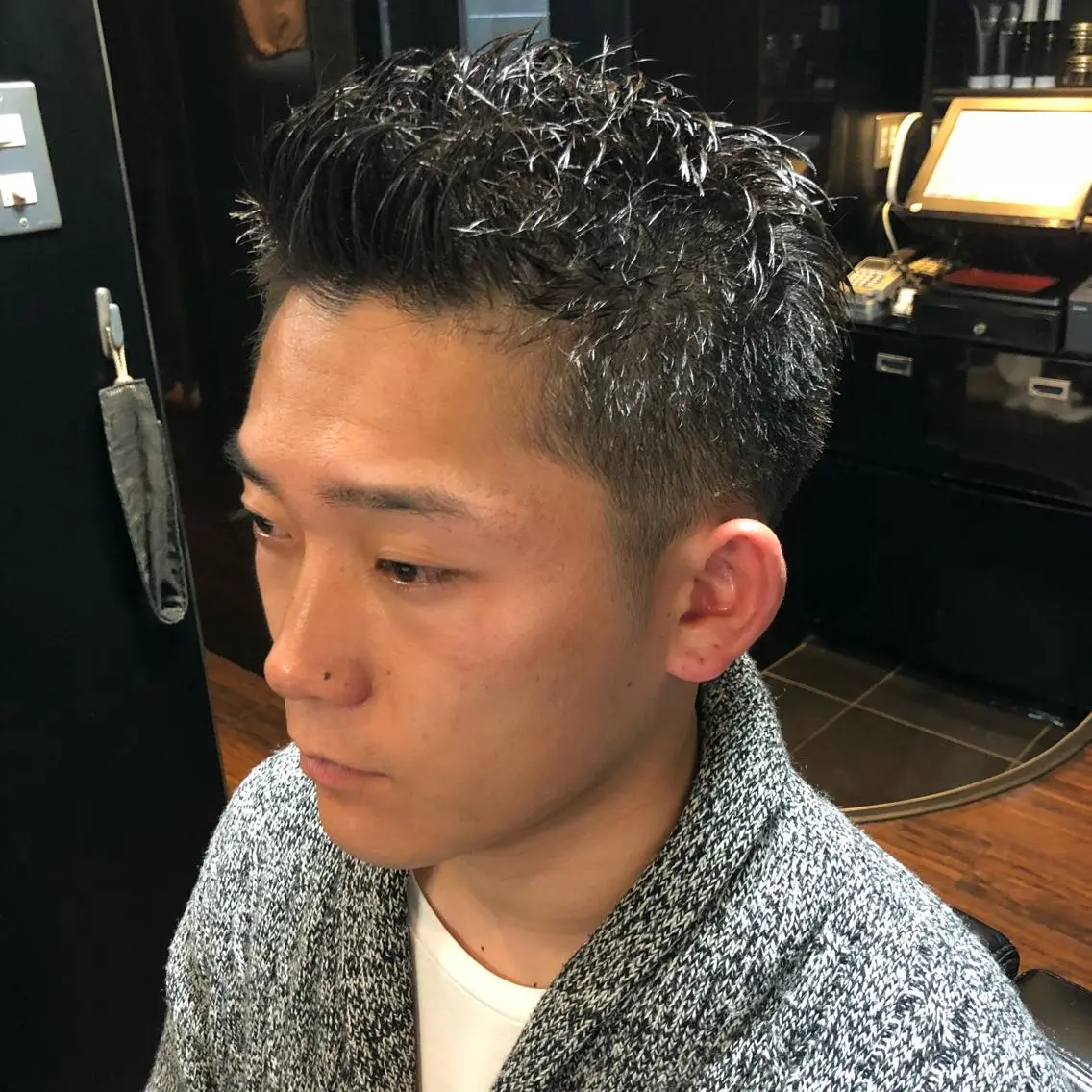 ショート パーマ メンズ 木村 りきのヘアスタイル