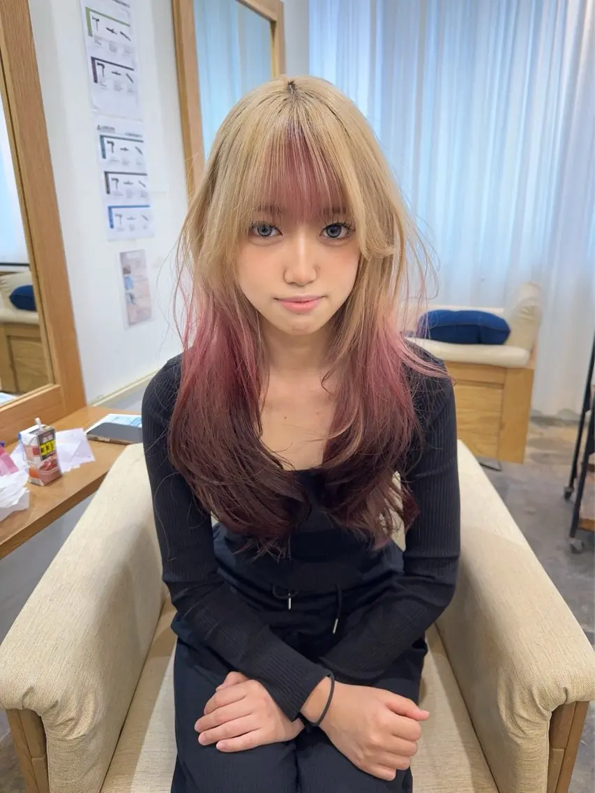 ロング カラー ヘアカラー Defi【梅田】 Hinataのヘアスタイル