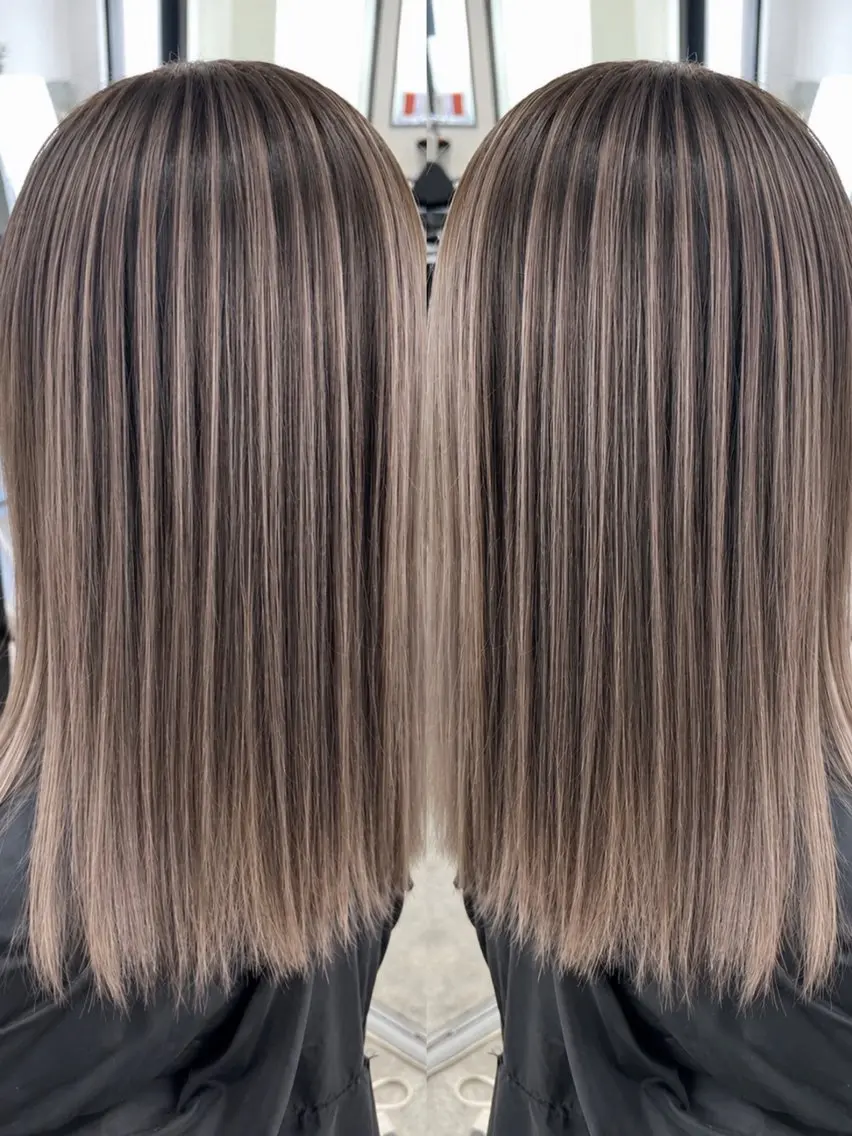 セミロング カラー ブリーチ ヘアカラー C'LD Hair トモヤのヘアスタイル