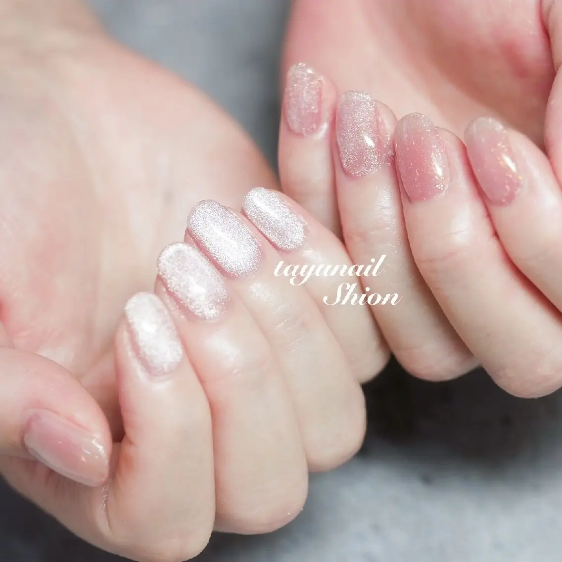 ネイル ジェルネイル キラキラネイル マグネットネイル パラジェル ネイルサロン 【たゆnail】のネイルデザイン