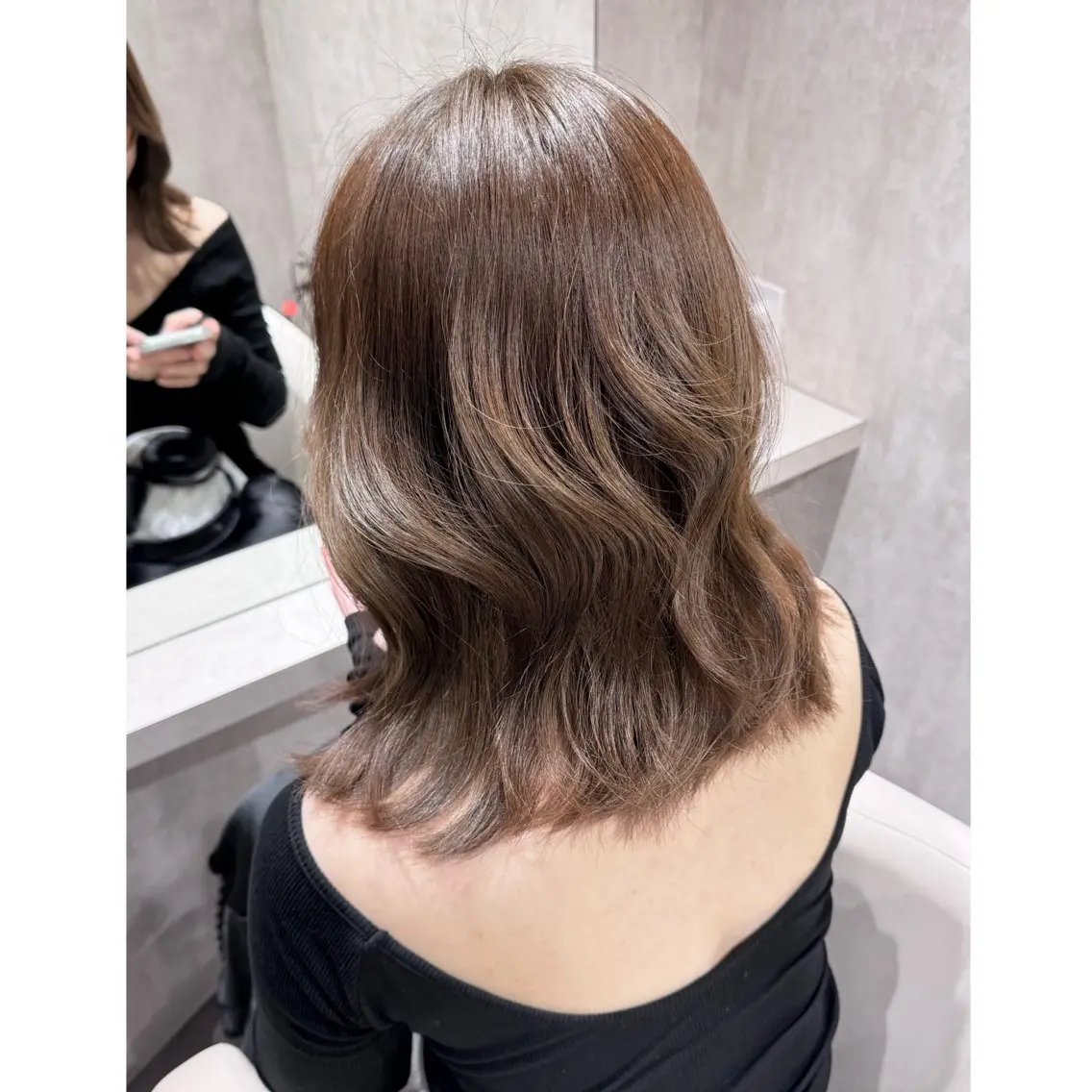ミディアム カラー ブリーチ ヘアカラー miyu /トレンド カラー×艶髪のヘアスタイル
