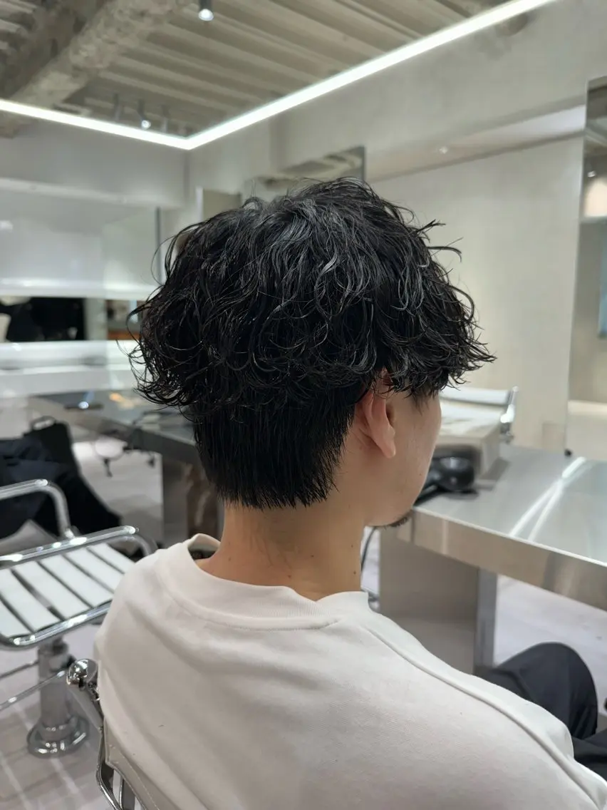 ショート パーマ メンズ 波巻きスパイラルパー マ/シャドウパーマ駿のヘアスタイル
