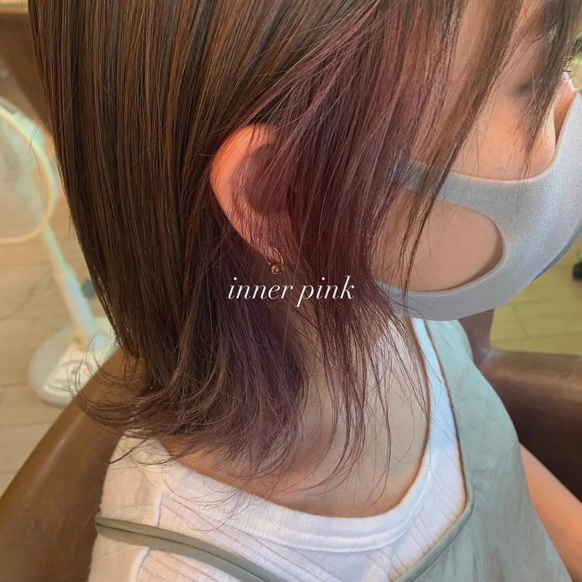 ミディアム カラー 中井 茅佳のヘアスタイル
