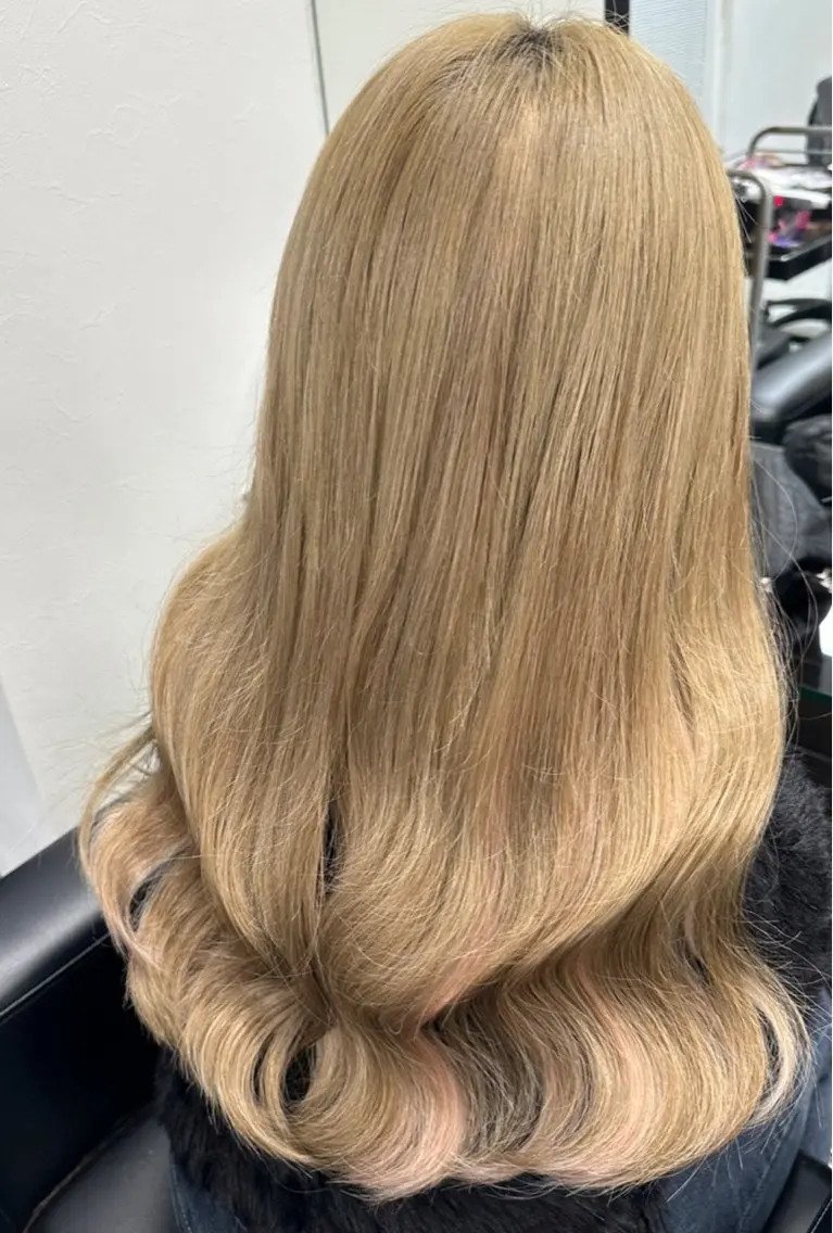ミディアム カラー ヘアアレンジ エクステ ヘアカラー エクステ NANOHA エクステ・ヘアセットのヘアスタイル