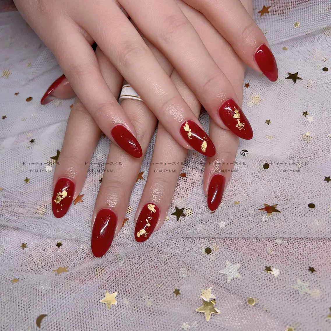 ネイル 長さ出し ジェルネイル Moonstone Salonのネイルデザイン
