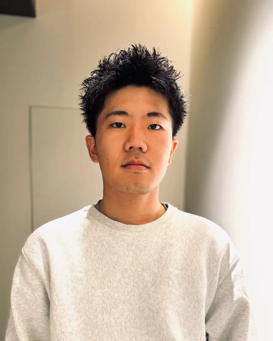 メンズ スパイキーショート ラフショート メンズパーマ 丸山のヘアスタイル
