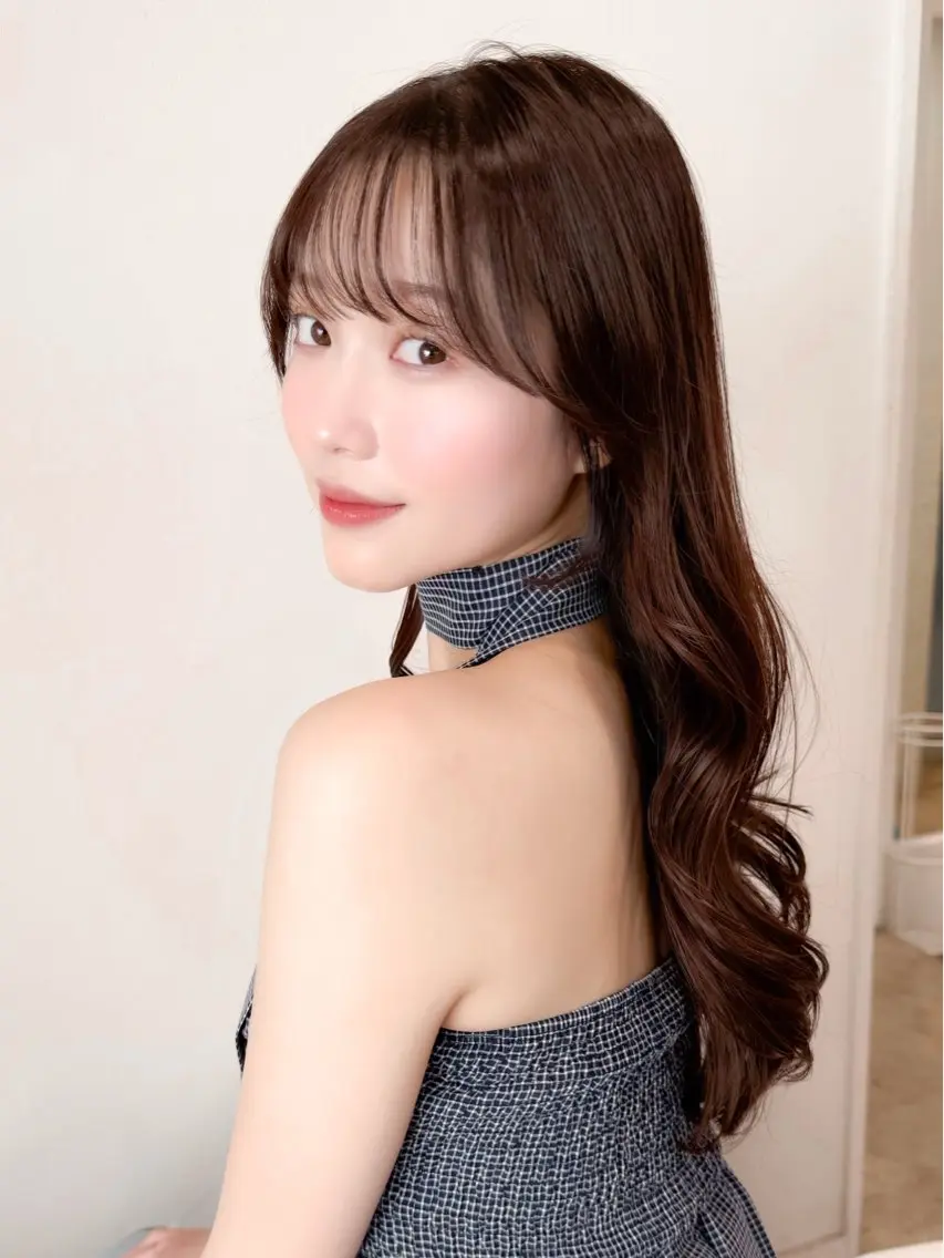 セミロング カラー バレイヤージュ ベージュカラー ブリーチ ケアブリーチ ダブルカラー カット ヘアカラー トリートメント ミディアム/顔周り/ ベージュ🌼mayuのヘアスタイル