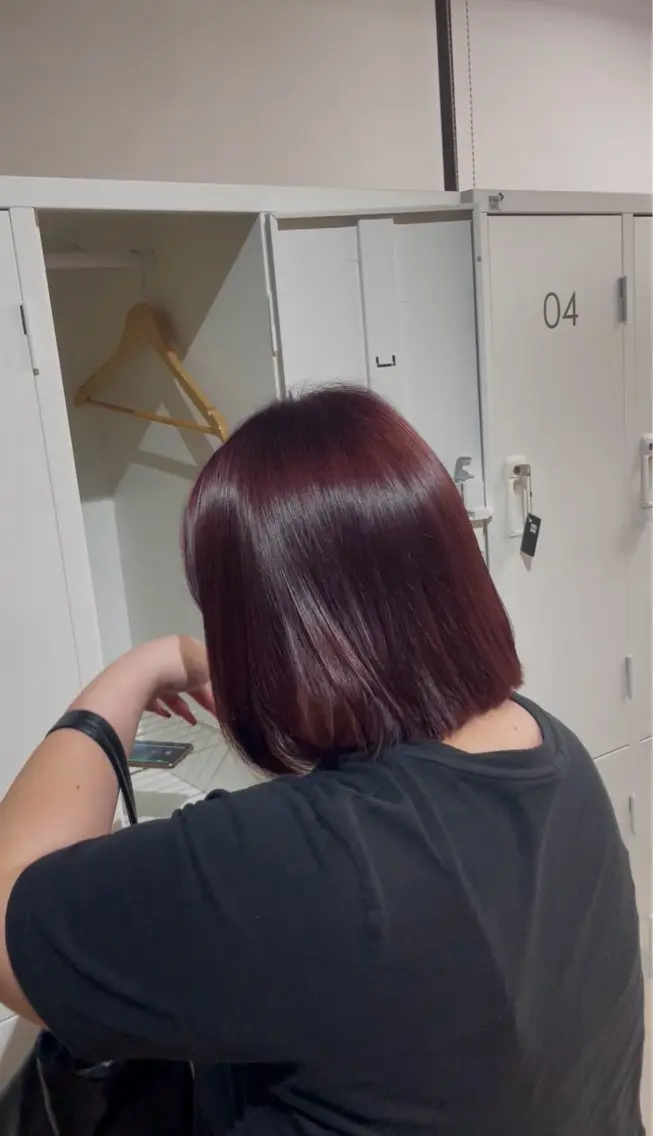 ミディアム カラー レッドカラー nana🎀/ 縮毛/ヘアカラー💖のヘアスタイル