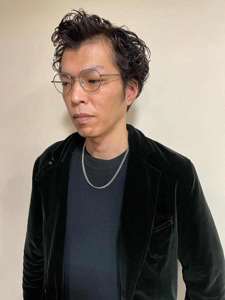 ショート パーマ メンズ メンズパーマ パーマ 浅岡 昭汰のヘアスタイル