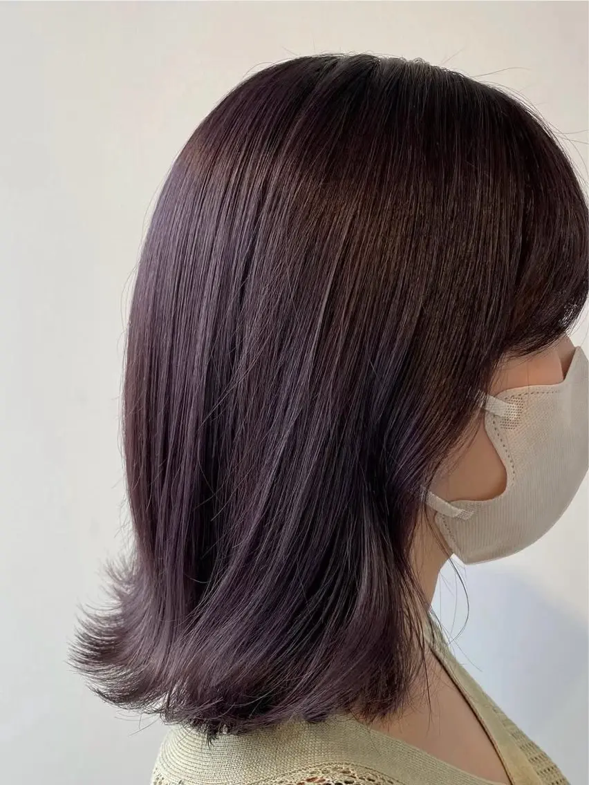 ミディアム カラー カット ヘアカラー トリートメント nu ✧︎*。のヘアスタイル