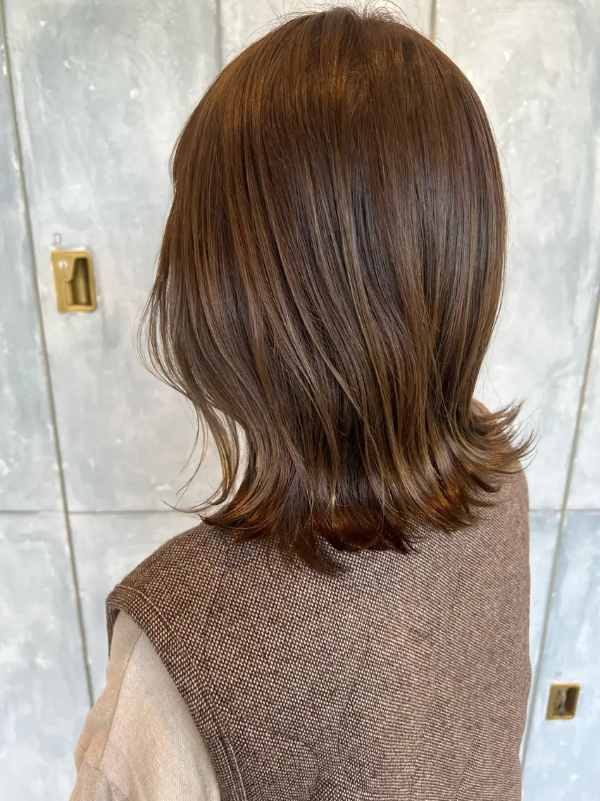 ミディアム カラー ベージュカラー SALOWIN熊本 yuseiのヘアスタイル