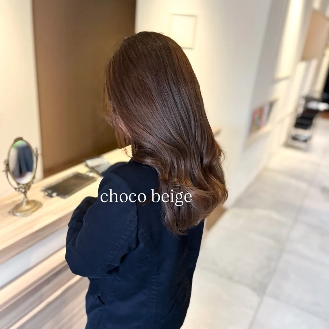 セミロング カラー ベージュカラー ブリーチ ブラウンカラー ダブルカラー ブリーチなしカラー ヘアカラー トリートメント 川越 輝梨奈のヘアスタイル