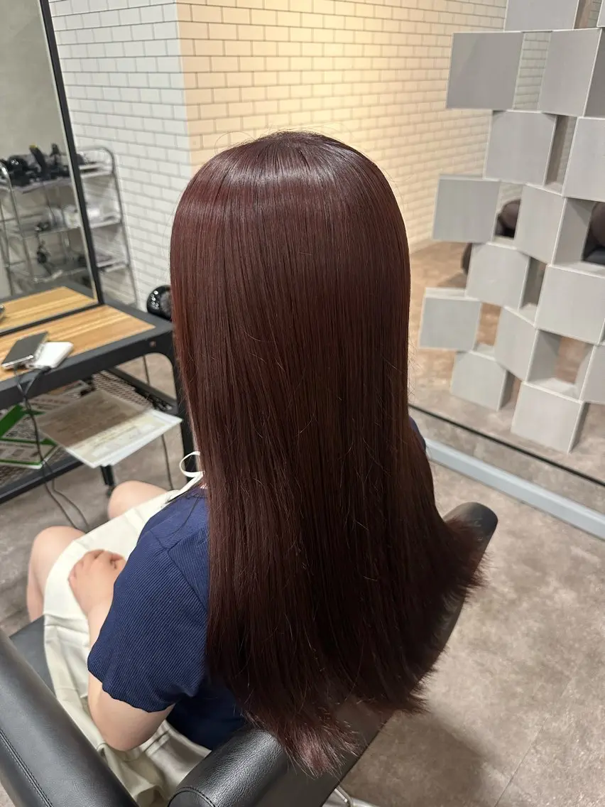 セミロング カラー ヘアカラー 長井 陽菜のヘアスタイル