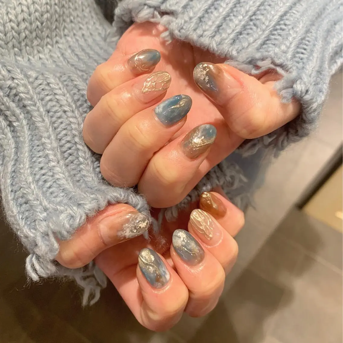 ネイル 持ち込み ニュアンスネイル Imyme mine Rioのネイルデザイン