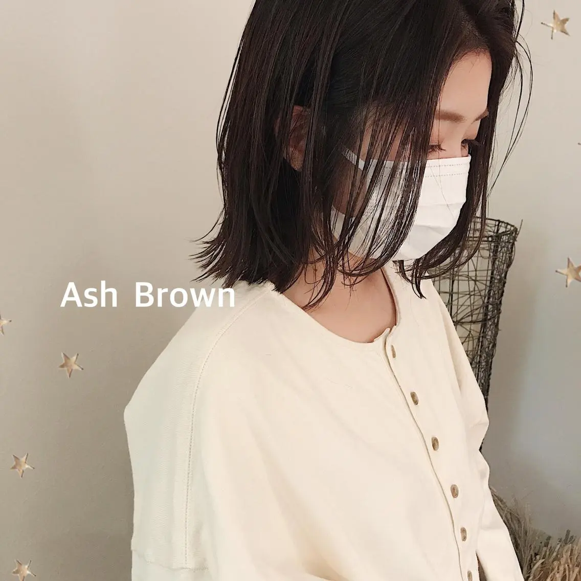 ミディアム カラー カット ヘアカラー 市川 千夏のヘアスタイル