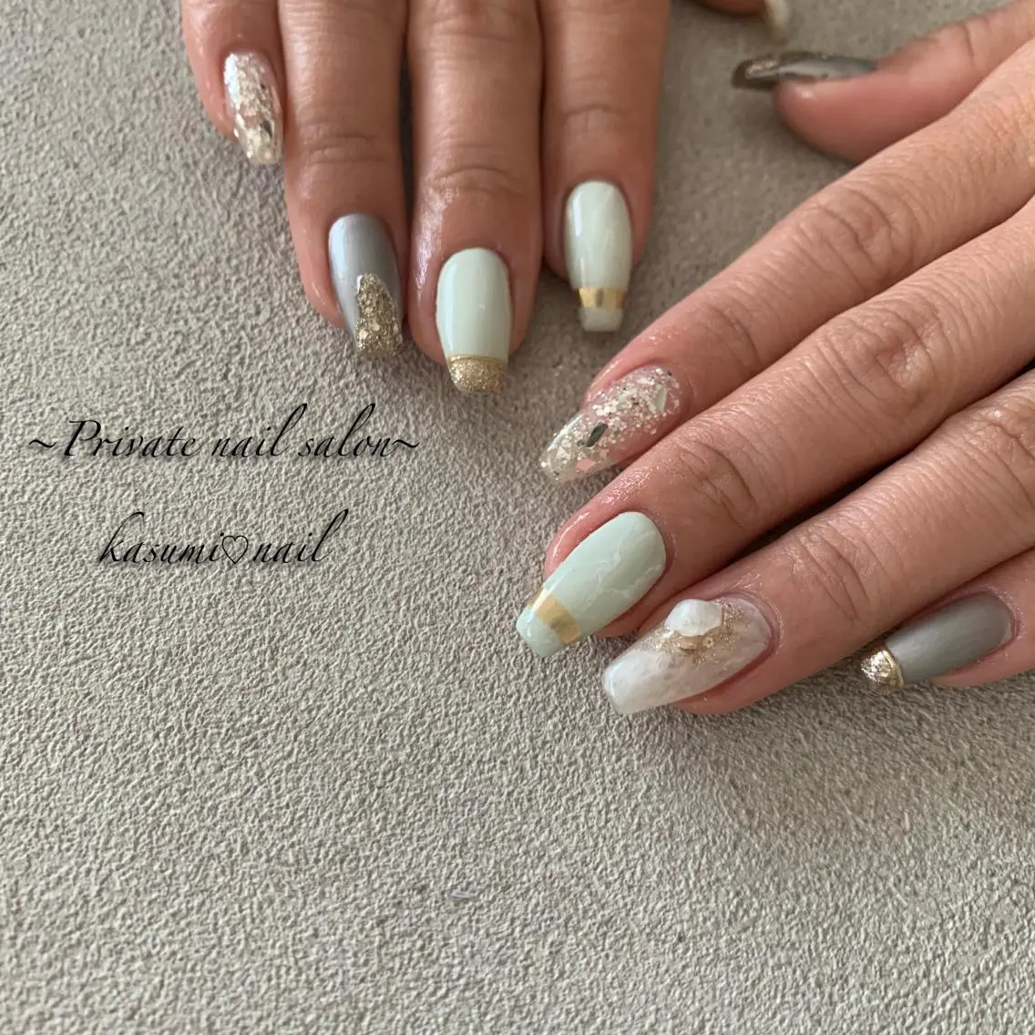 ネイル ラメ(グリッター) ミラーネイル ニュアンスネイル 冬ネイル KASUMI♡ Nailのネイルデザイン